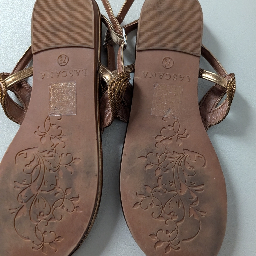 Lascana Bronze Metallic Sandals Size 7.5 - Picture 3 of 4